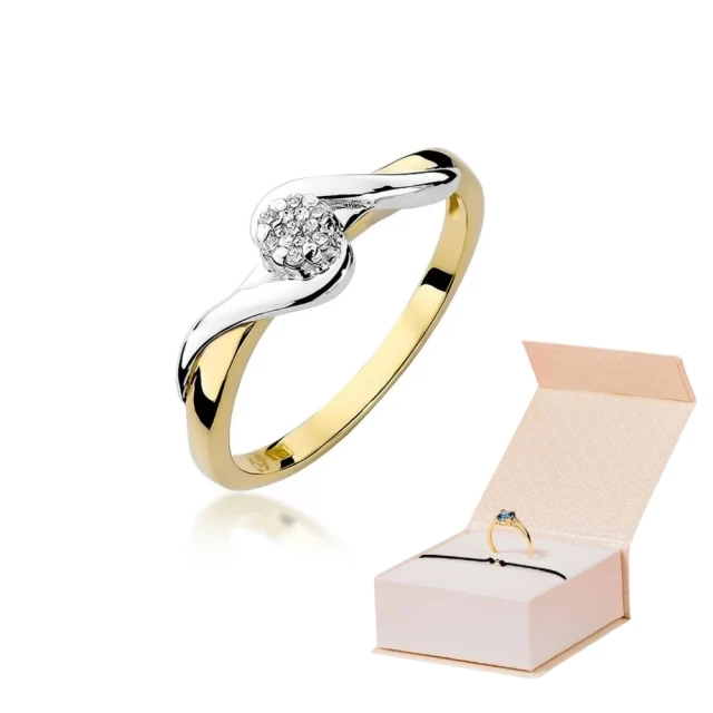 Gold Ring 585 mit Diamant Diamant Diamant 0.04ct