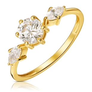 Pierścionek z dużym kamieniem złoto 333 ER.0085| ERgold