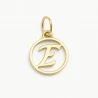 ⭐Złota zawieszka 333 litera E w kółku♥ Ergold