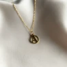 ⭐Złota zawieszka 333 litera A w kółku♥ Ergold