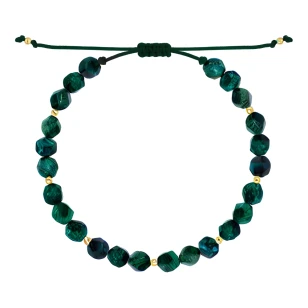 Złota bransoletka sznurkowa na dłoń Kółko z gwiazdką | ERgold