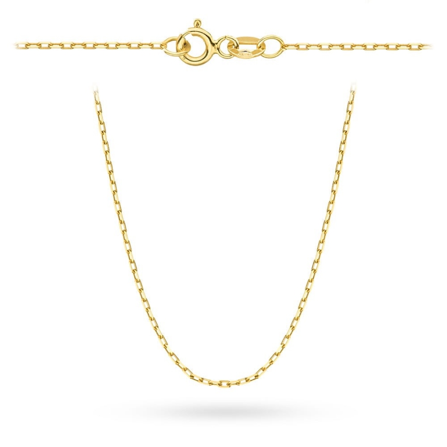 Łańcuszek złoty pr. 585 - splot ankier 60 cm