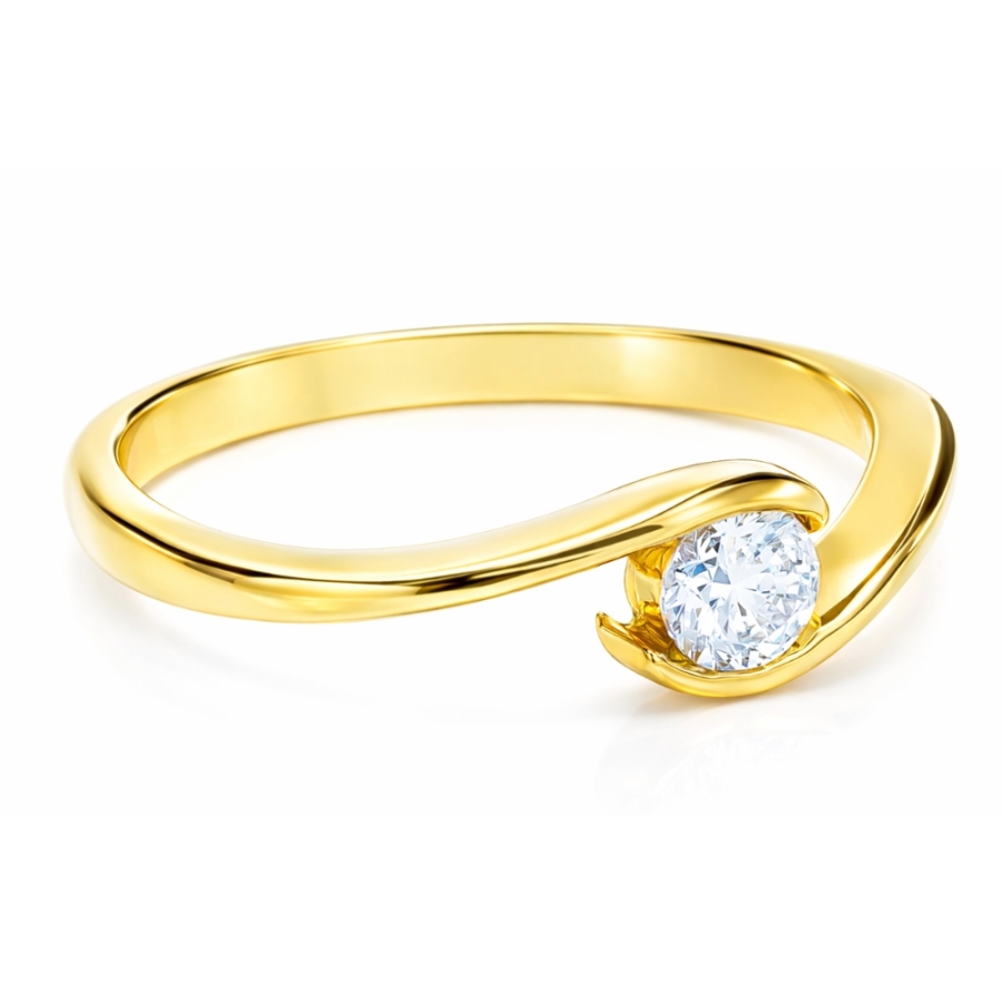ELEGANTER GOLDRING MIT STRASS P2.1036 | ergold