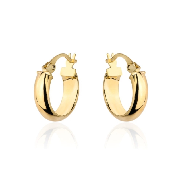 Kolczyki złote gładkie kółeczka na angielskim zapięciu