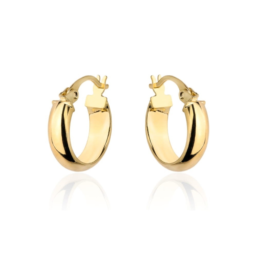 Kolczyki złote gładkie kółeczka na angielskim zapięciu