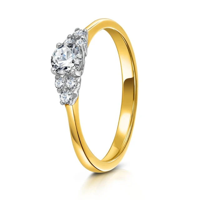 copy of Zaręczynowy złoty pierścionek z Cyrkoniami próba 585