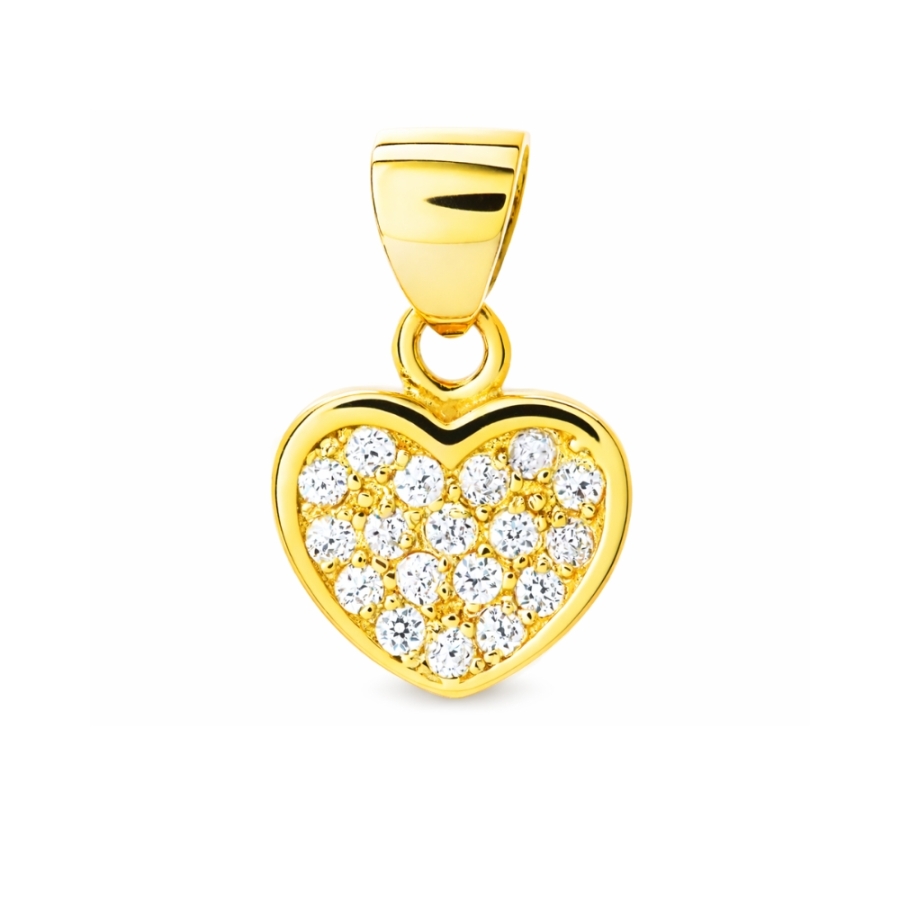 Gold Anhänger mit Strass Anhänger HEART W3.2335P | ergold