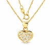 Gold Anhänger mit Strass Anhänger HEART W3.2335P | ergold