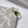 Gold Ring Zirconie Nur ein Smaragd | ergold