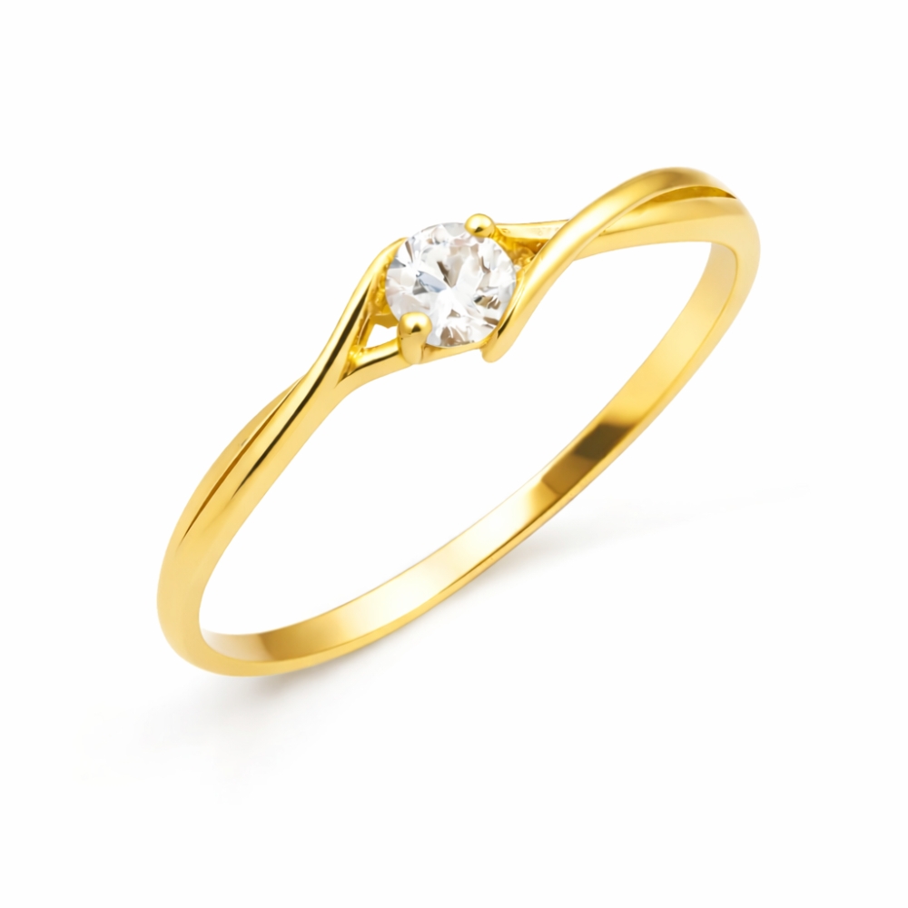 copy of Gold Ring Zirkonie nur ein Smaragd