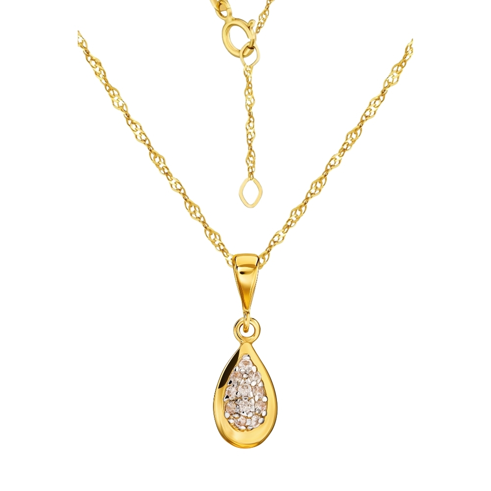 copy of ZŁOTA ZAWIESZKA SERCE nacinana ażurowy + Łańcuszek