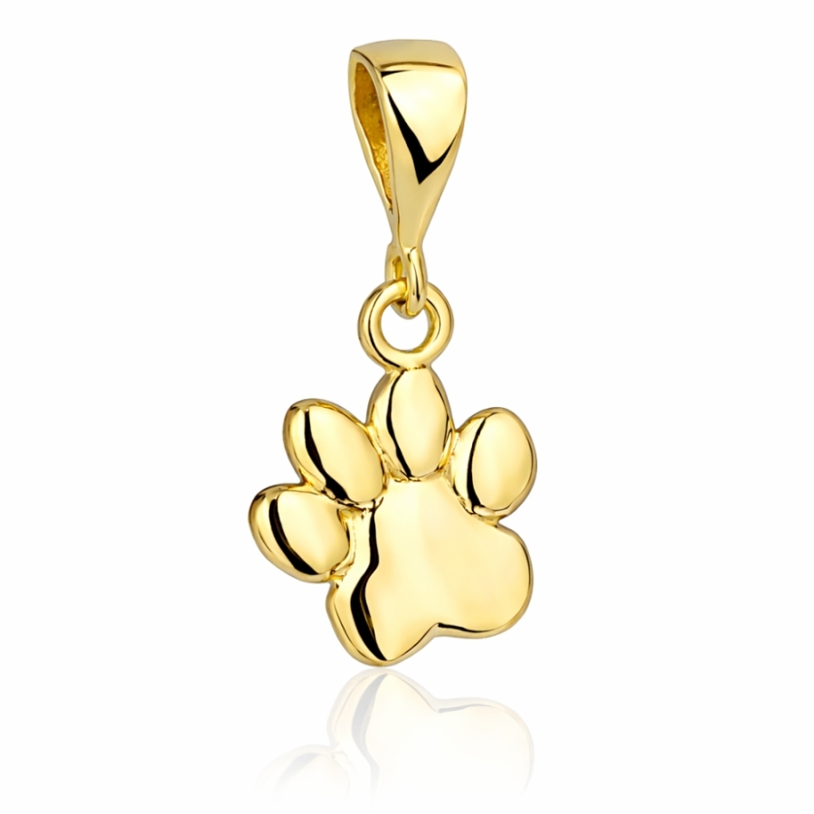 Złota zawieszka psia łapka próba 585 | ERgold