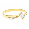 MODERNES DESIGN Goldring mit zentralem Zirkonoxid P2.663 | ergold