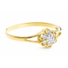 Goldring mit Strasssteinen Blume P1.713 | ergold