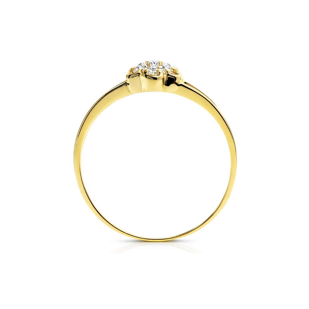 Goldring mit Strasssteinen Kwiatek