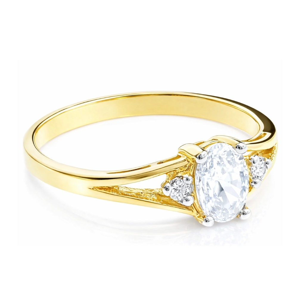 copy of Eleganter Goldring mit Strasssteinen