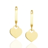 Gold hängende offene Ohrringe Heart K3.2425b1 | ergold