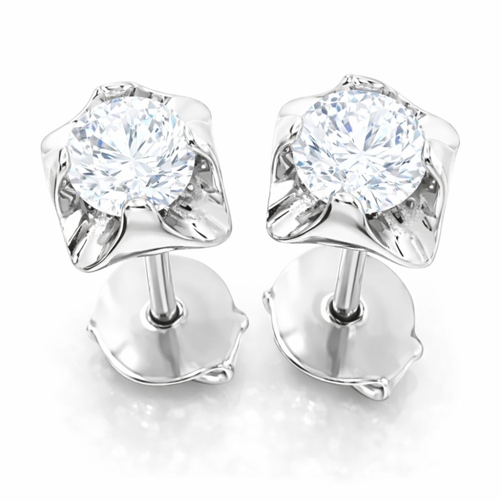 Srebrne kolczyki próba 925 duża cyrkonia