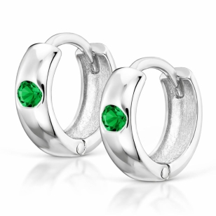 GOLD OHRRINGE RÄDER grün Zirkonia K1.338z | ergold