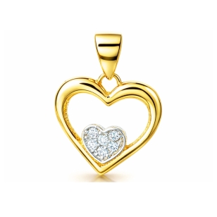 Gold Anhänger Zirconie HEART W3.2337 | ergold