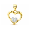 Gold Anhänger Zirconie HEART W3.2337 | ergold