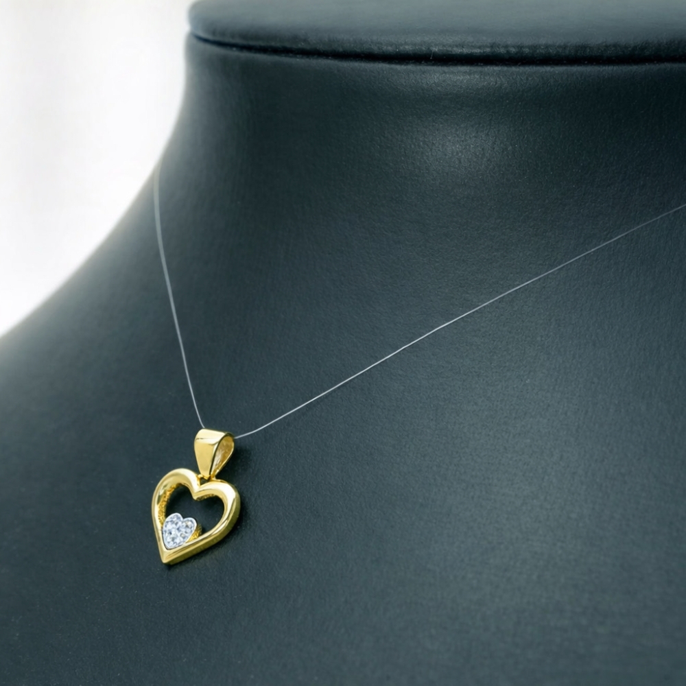 copy of Goldener Anhänger Anhänger Zirconie HEART