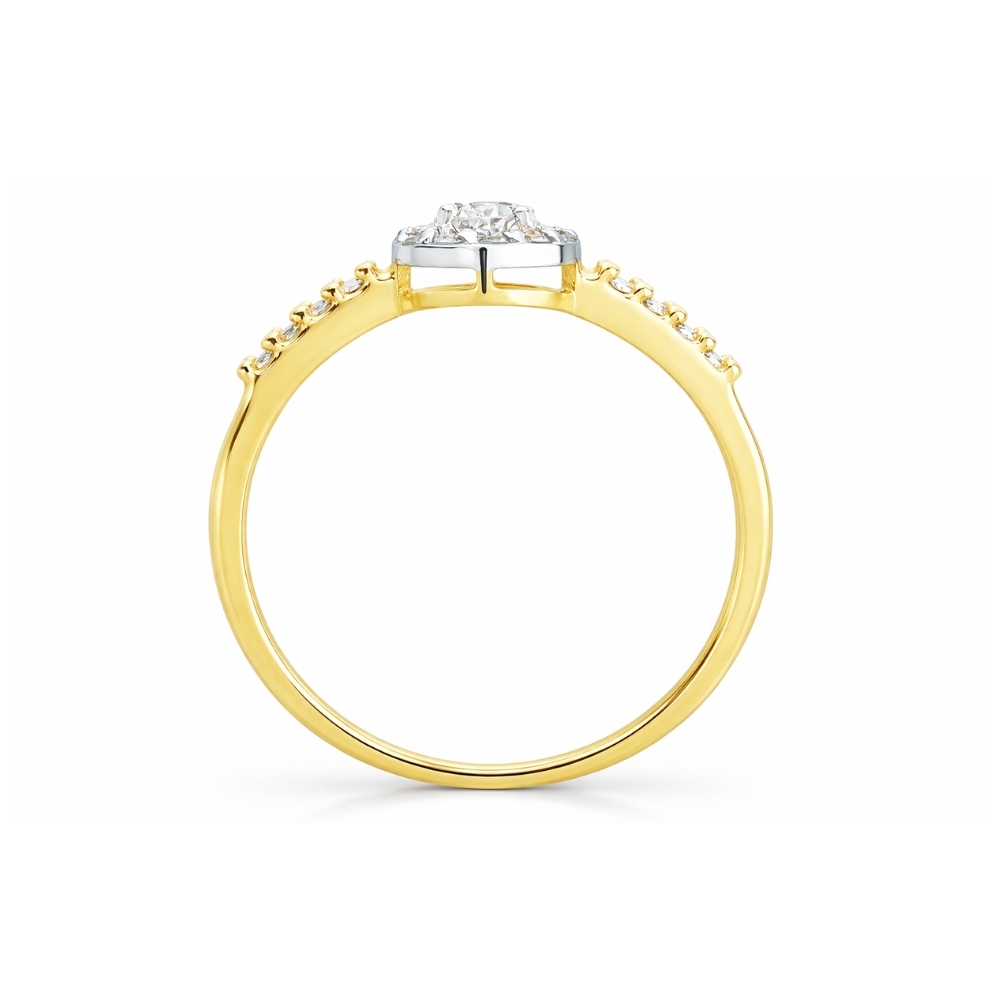 copy of Goldring mit Strasssteinen verziert