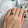 Złoty pierścionek 333 z kamieniem turkus | Darmowa wysyłka| ERgold
