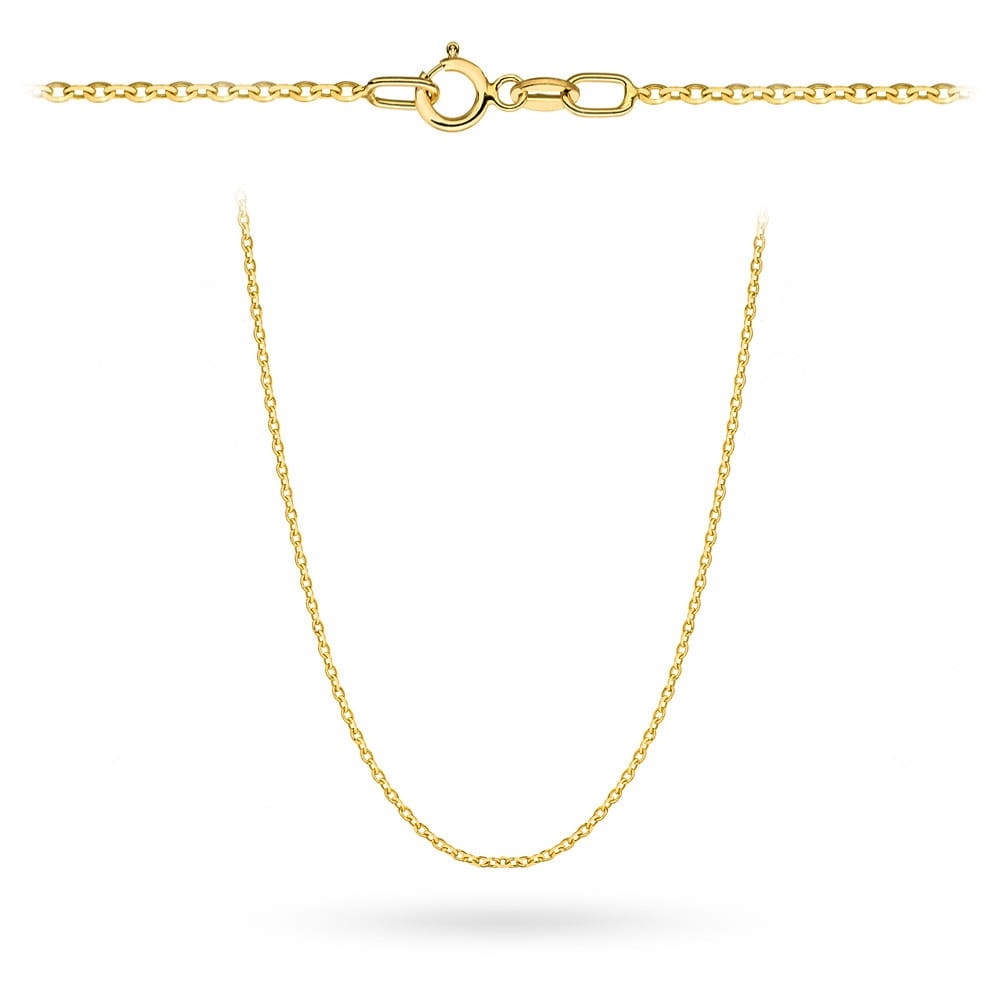 Łańcuszek złoty - splot rolo diamentowany 60 cm