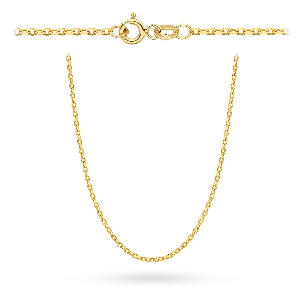 Łańcuszek złoty - splot rolo diamentowany 60 cm