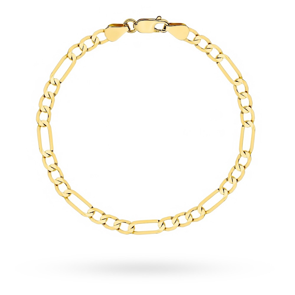 Bransoletka złota o splocie figaro