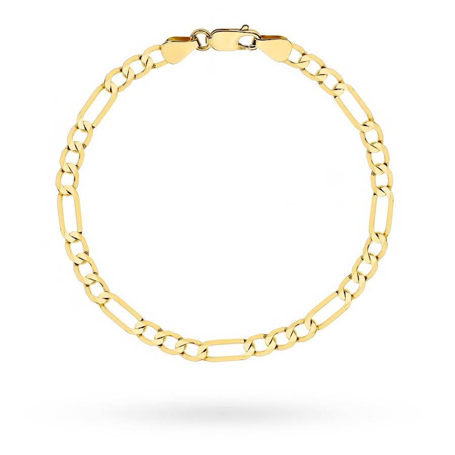 Bransoletka złota o splocie figaro