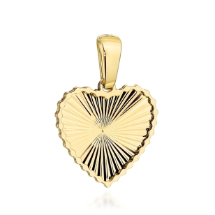 Zawieszka złota diamentowane serduszko w oprawie