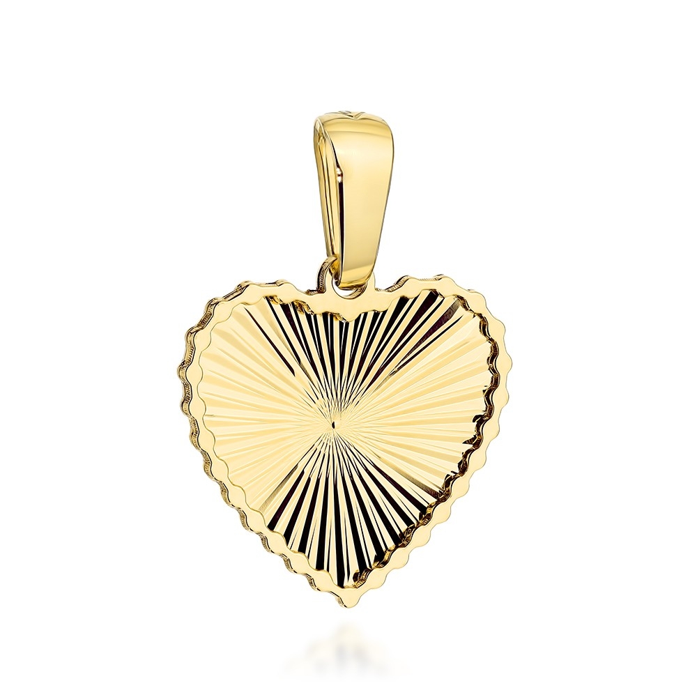 Zawieszka złota diamentowane serduszko w oprawie