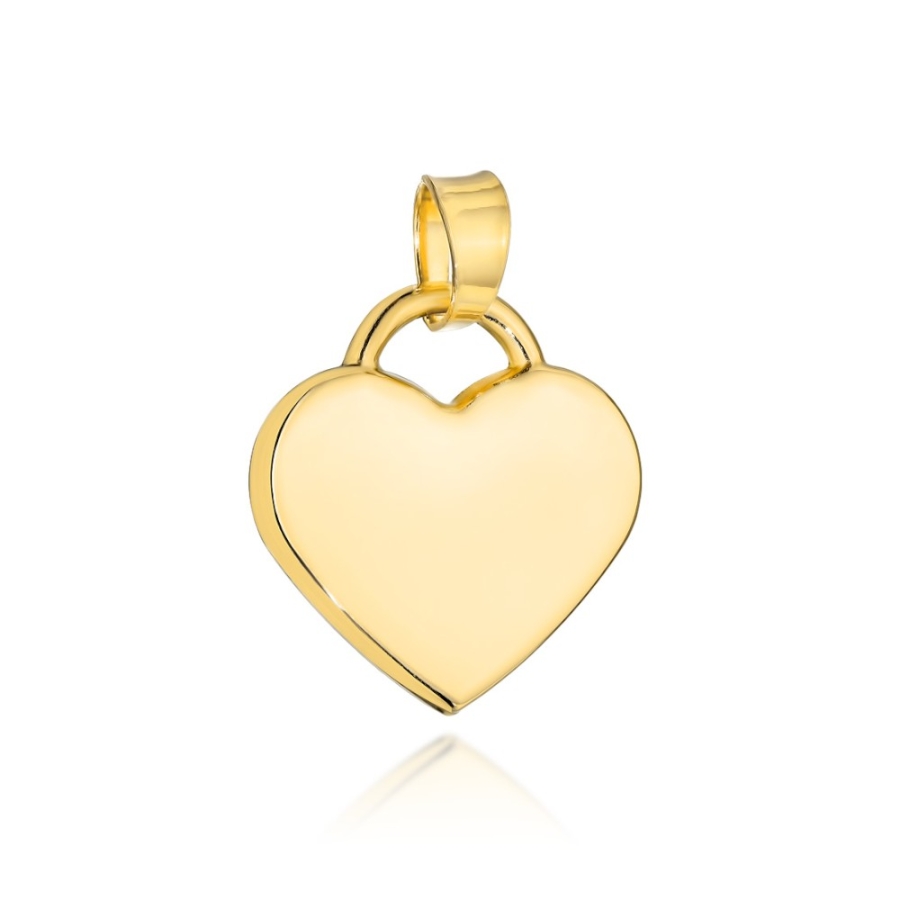 Zawieszka złota gładkie serce średnie