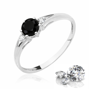 Gold Ring Zirconie Nur ein Smaragd | ergold