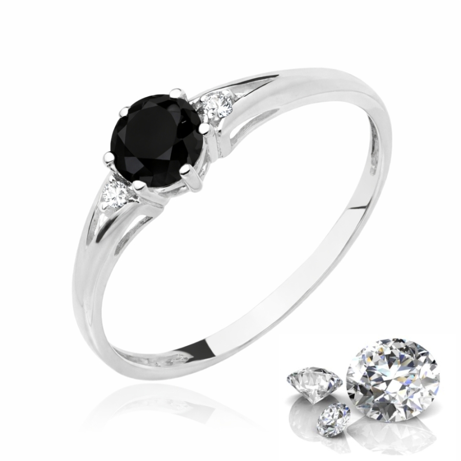 Gold Ring Zirconie Nur ein Smaragd | ergold