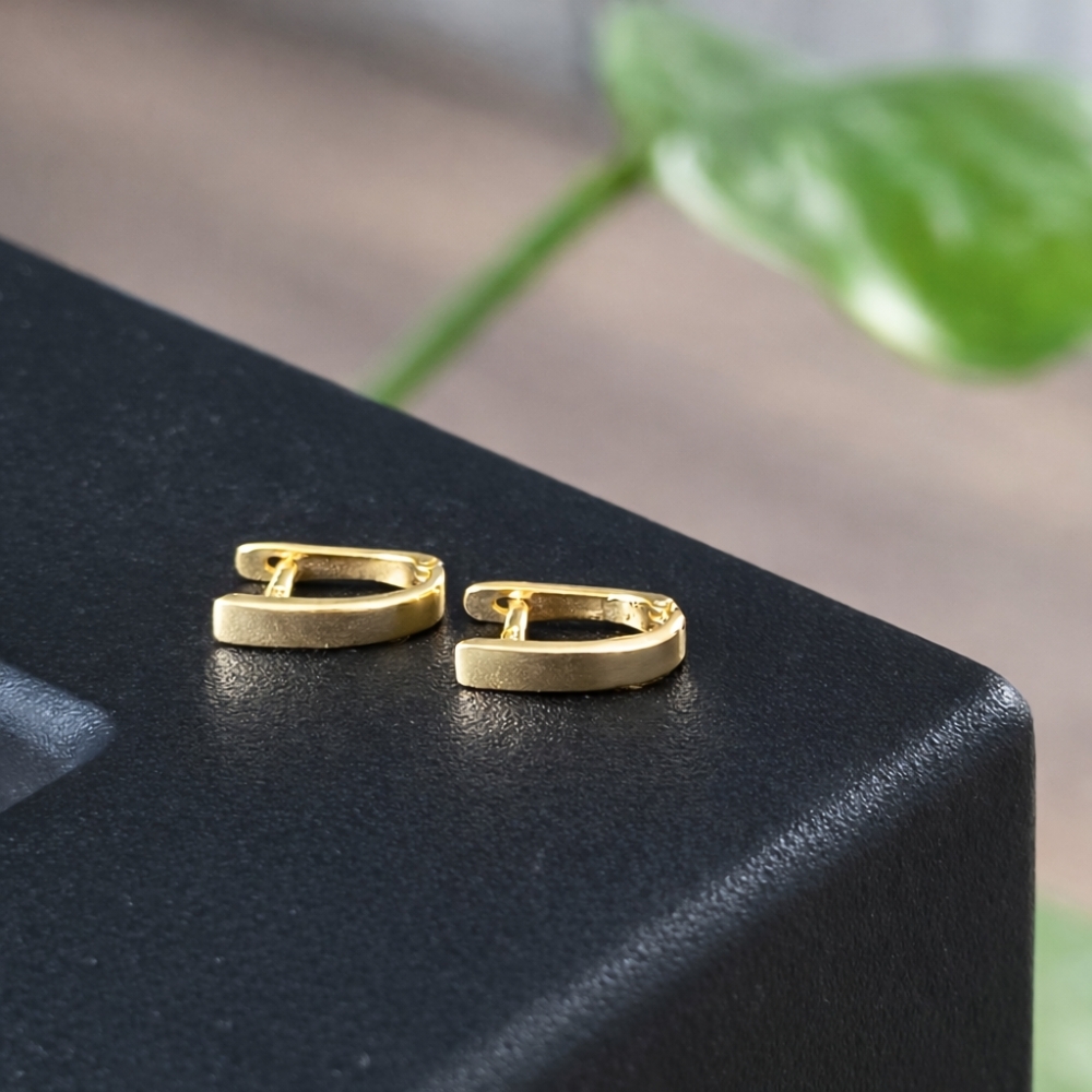 Klasyczne kolczyki złote angielskie zapięcie próba 333