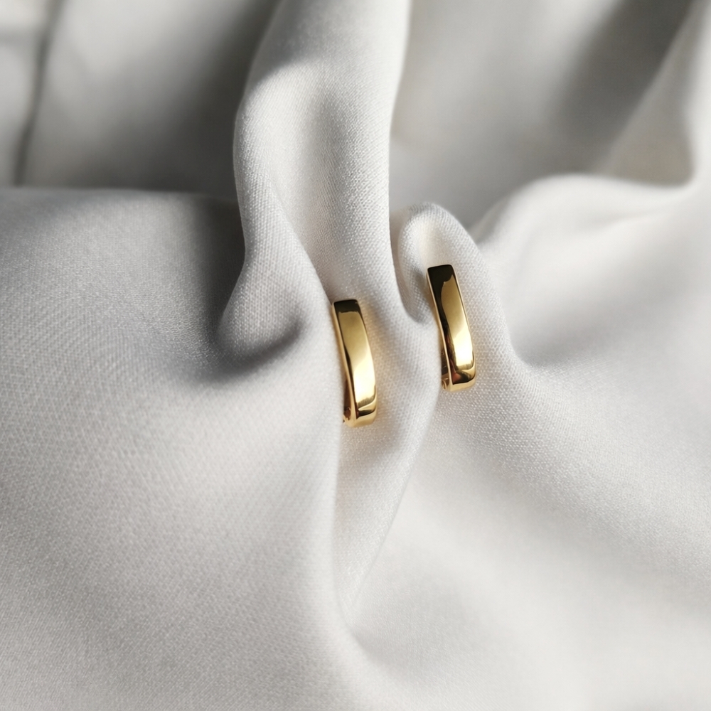 Złote kolczyki próba 585 bez kamieni klasyczne