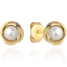 Kolczyki z perłą w złotej oprawie