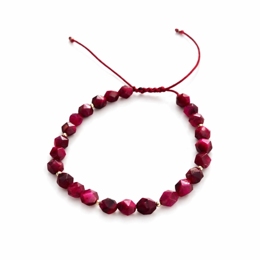 Złota bransoletka sznurkowa na dłoń Kółko z gwiazdką | ERgold