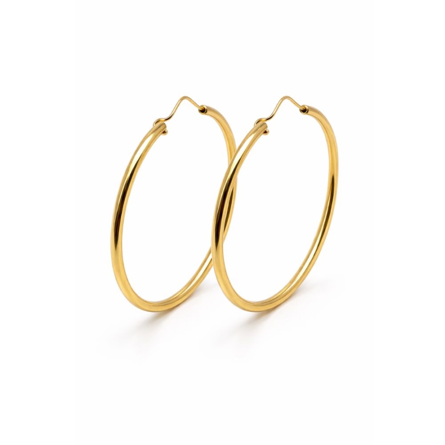 pozłacane kolczyki koła