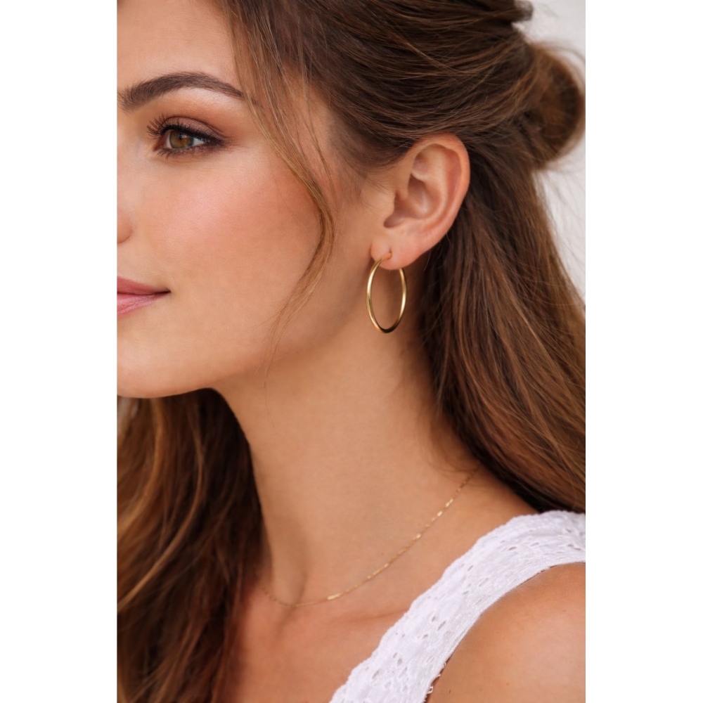 Kolczyki koła pozłacane 4,2 cm modne i efektowne