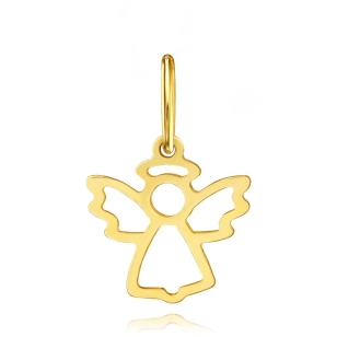 Pozłacana zawieszka 14k uroczy ANIOŁEK  | ERgold