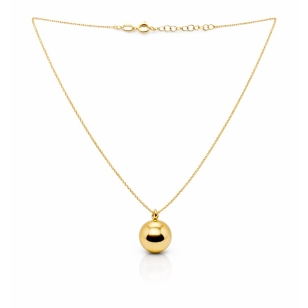 Naszyjnik pozłacany 14k z kulką  |ERGold