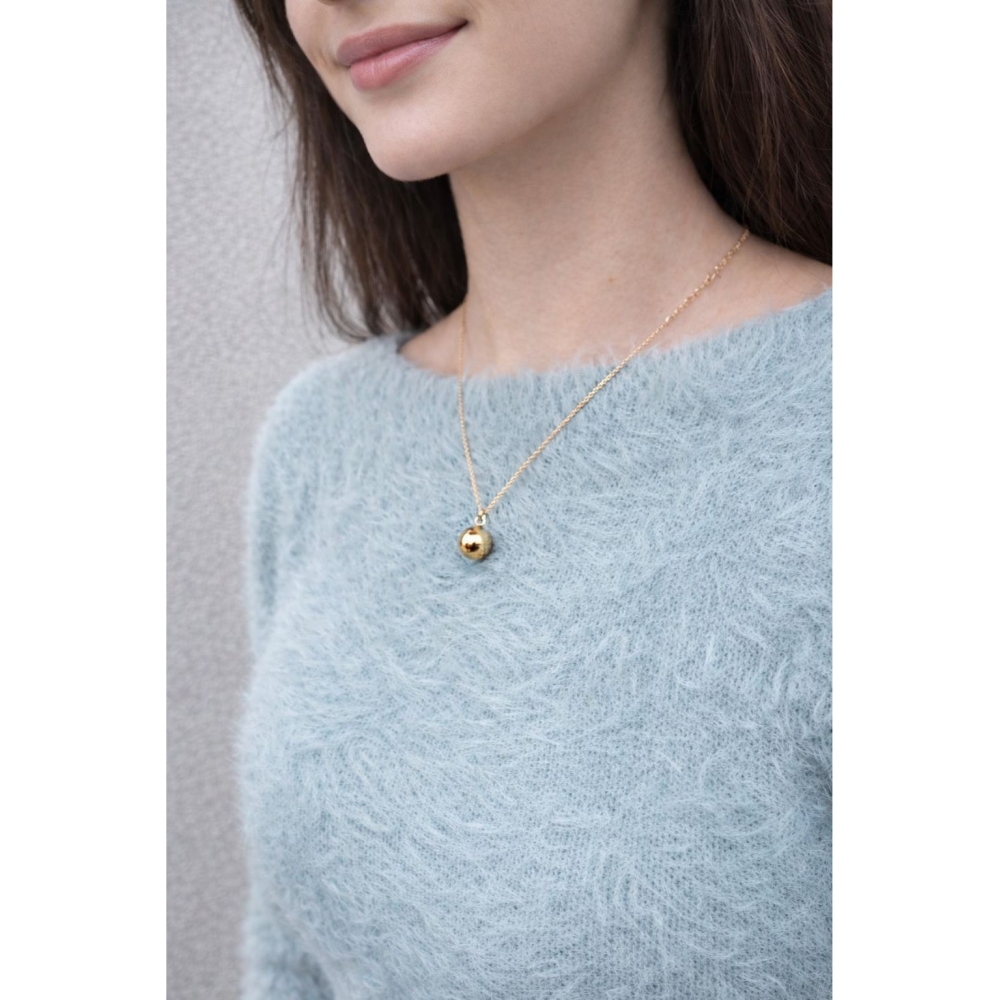 Naszyjnik pozłacany 14k z kulką