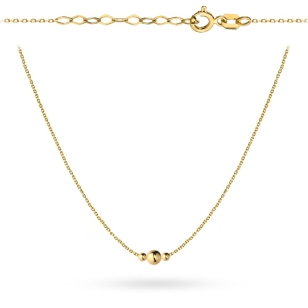 Naszyjnik złoty gładkie kuleczki