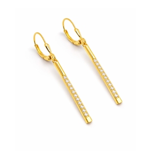 Pozłacane srebrne kolczyki z cyrkoniami| ERgold