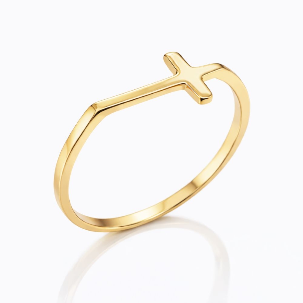 Gold Ring Zirkonie nur ein Smaragd