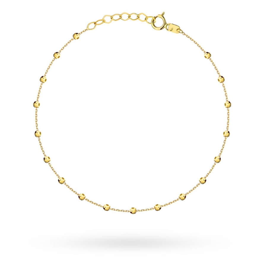 Bransoletka złota 18 diamentowanych kulek party